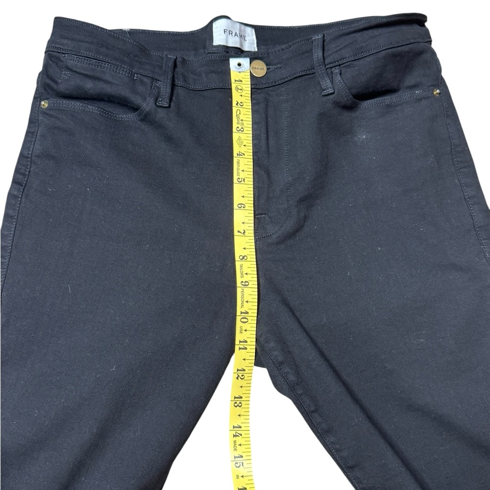 FRAME Le High Pedal Pusher Skinny Jeans in Film Noir size 31 - Picture 9 of 12